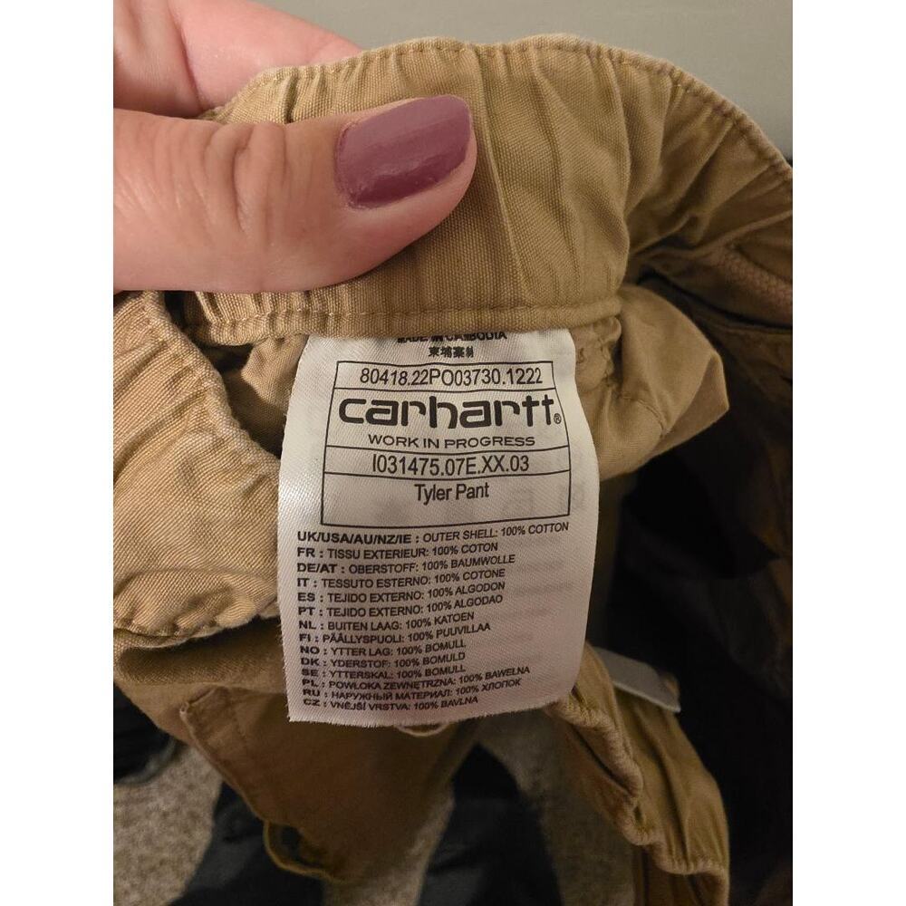 Carhartt WIP Tyler Pant Tan Workwear Utility Pants XS - Picture 6 of 6